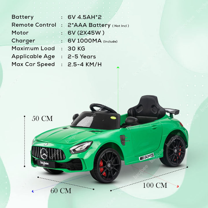 Mercedes Benz Spyder Kids Electric Ride on Car Battery Operated Car for Kids to Drive Baby Electric Car with USB, Music