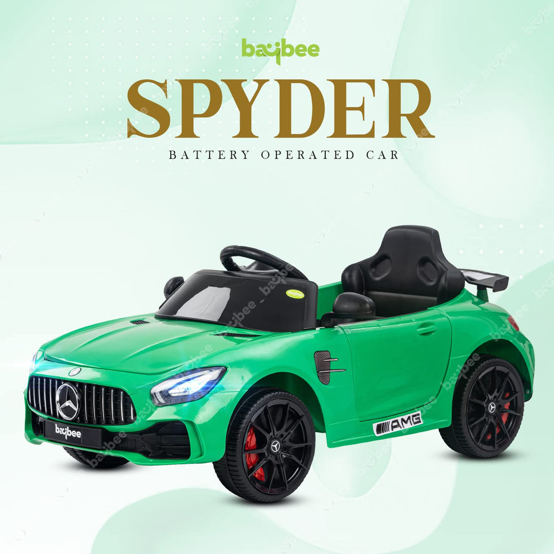 Mercedes Benz Spyder Kids Electric Ride on Car Battery Operated Car for Kids to Drive Baby Electric Car with USB, Music