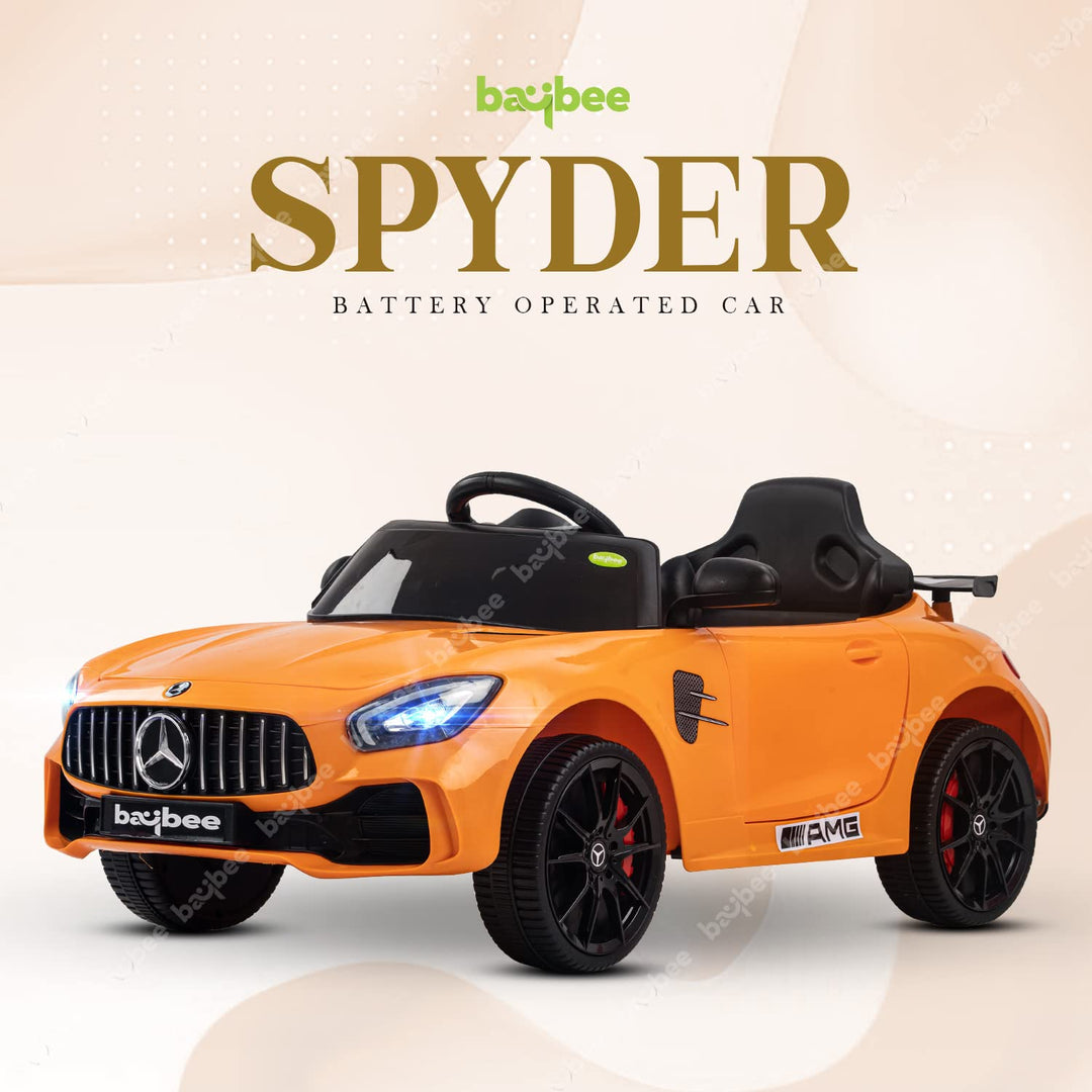 Mercedes Benz Spyder Kids Electric Ride on Car Battery Operated Car for Kids to Drive Baby Electric Car with USB, Music