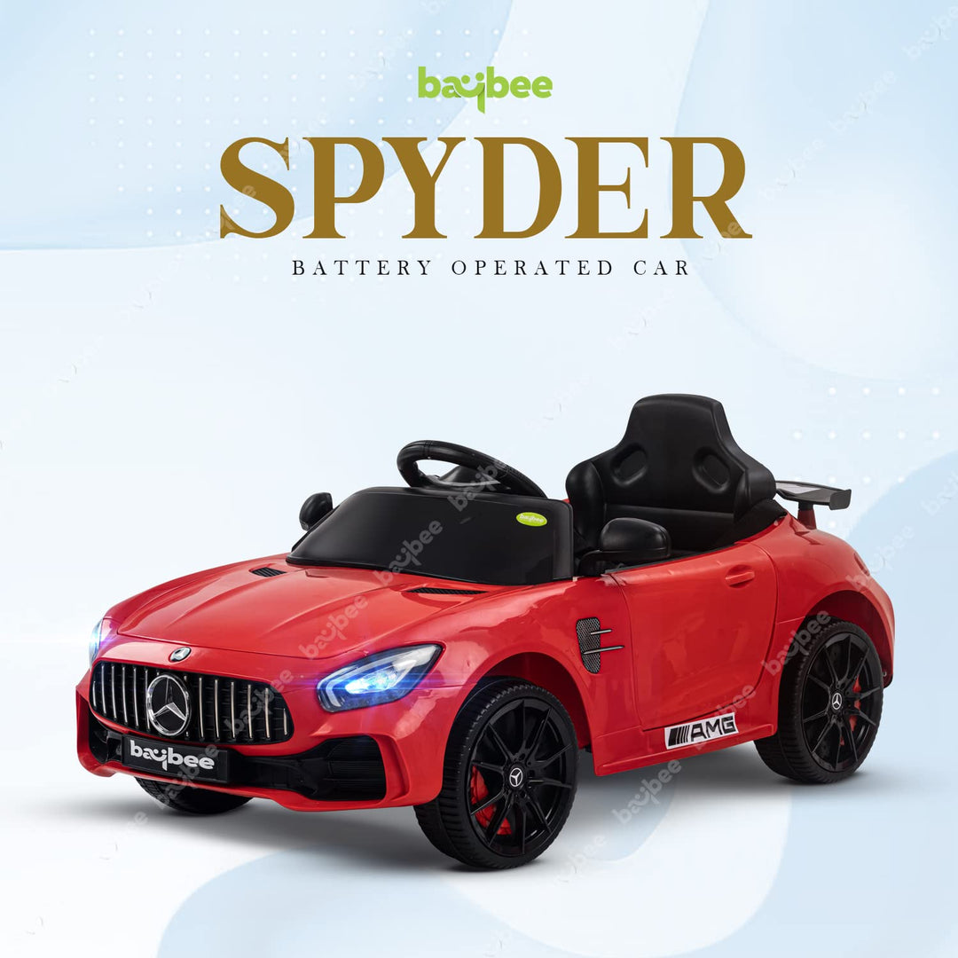 Mercedes Benz Spyder Kids Electric Ride on Car Battery Operated Car for Kids to Drive Baby Electric Car with USB, Music