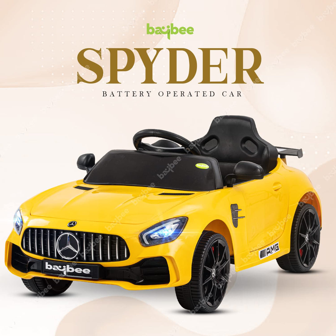 Mercedes Benz Spyder Kids Electric Ride on Car Battery Operated Car for Kids to Drive Baby Electric Car with USB, Music