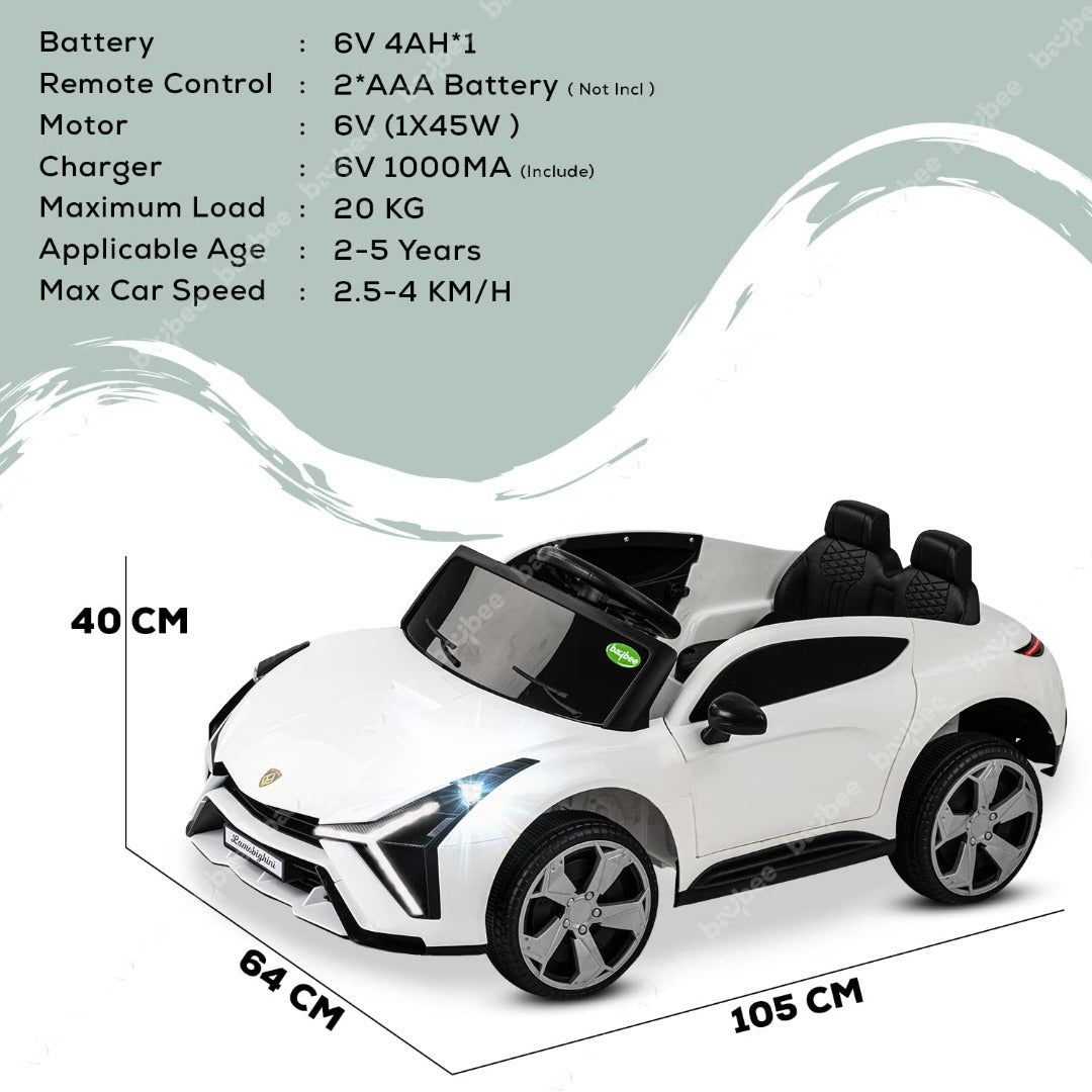 Gallardo Rechargeable Battery-Operated Ride on Electric Car for Kids | Ride on Baby Car with Foot Accelerator & Music | Battery Operated Big Car for Kids to Drive 2 to 5 Years Boy Girl