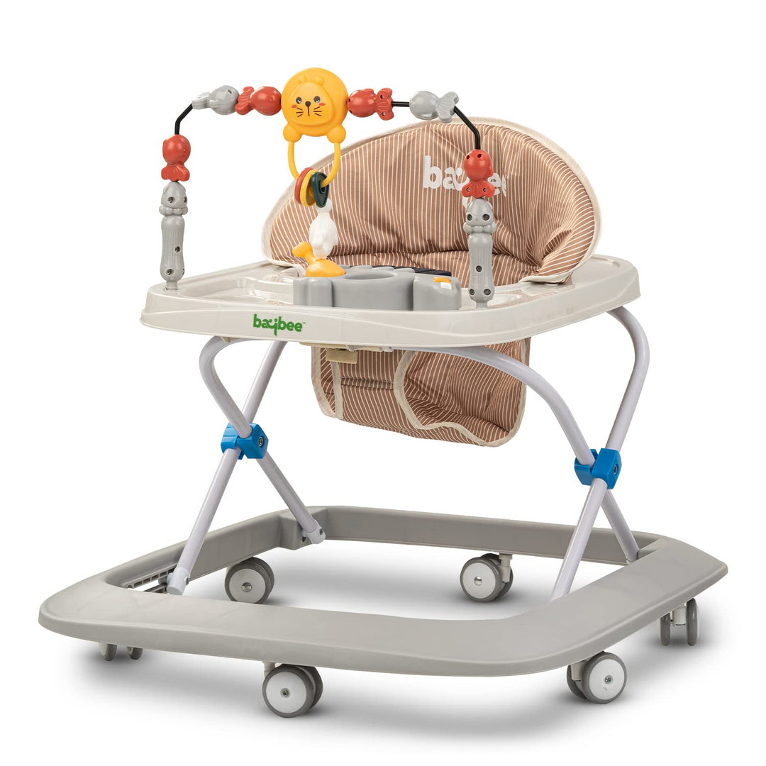 Baby Walker for Kids with 2 Height Adjustable & Tray | Multi-Function Anti-Rollover