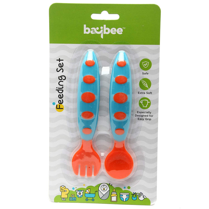 Feeding Spoon Set Soft Silicone Spoon Tip Heat Sensitive 2PCS - Multi Colors