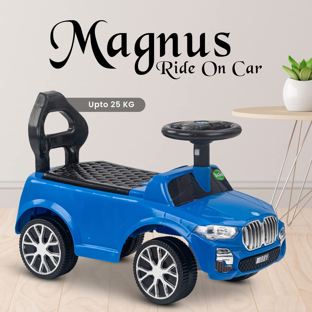 Magnus Baby Ride on Push Car for Kids Push Car with LED Light Music Button Car Non Battery Operated Ride On