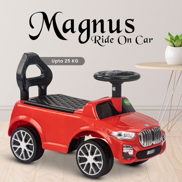 Magnus Baby Ride on Push Car for Kids Push Car with LED Light Music Button Car Non Battery Operated Ride On