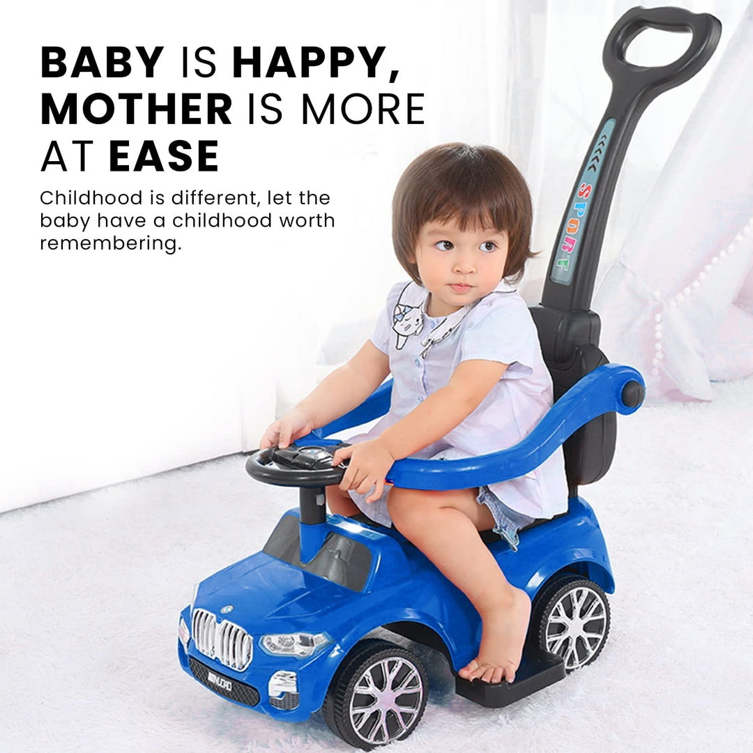 Magnus Push Ride Car for Baby Kids Ride on Push Car LED, Music & Horn Button Car Non Battery Operated Ride On