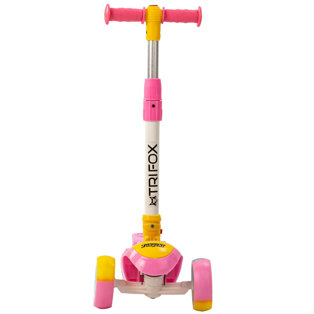 TRIFOX Skate Scooter for Kids 3 Wheel Lean to Steer 3 Adjustable Height with Suspension for Kids Boys & Girls