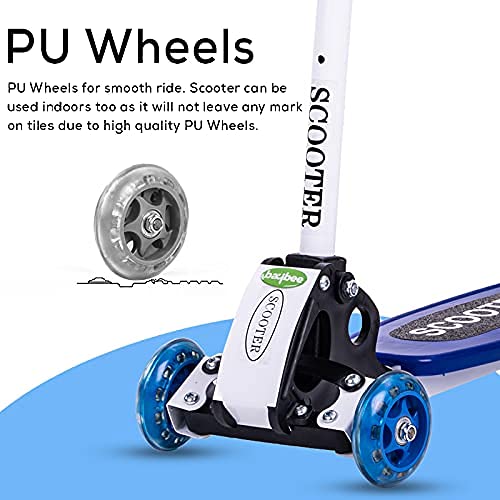 GoodLuck Baybee Skate Scooter for Kids, 3 Wheel Kids Scooter Smart Kick Scooter with Fold-able & Height Adjustable Handle, Runner Scooter