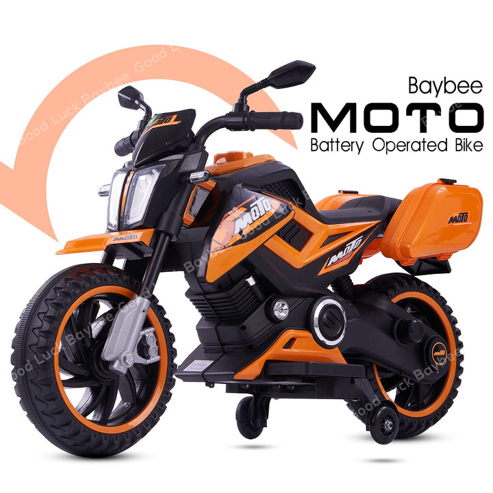 Moto Sports Electric Motor Bike 6V Rechargeable Battery Operated Ride on Bike Motorcycle for Boys & Girls 2-5 Years