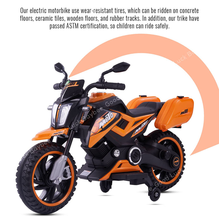 Moto Sports Electric Motor Bike 6V Rechargeable Battery Operated Ride on Bike Motorcycle for Boys & Girls 2-5 Years