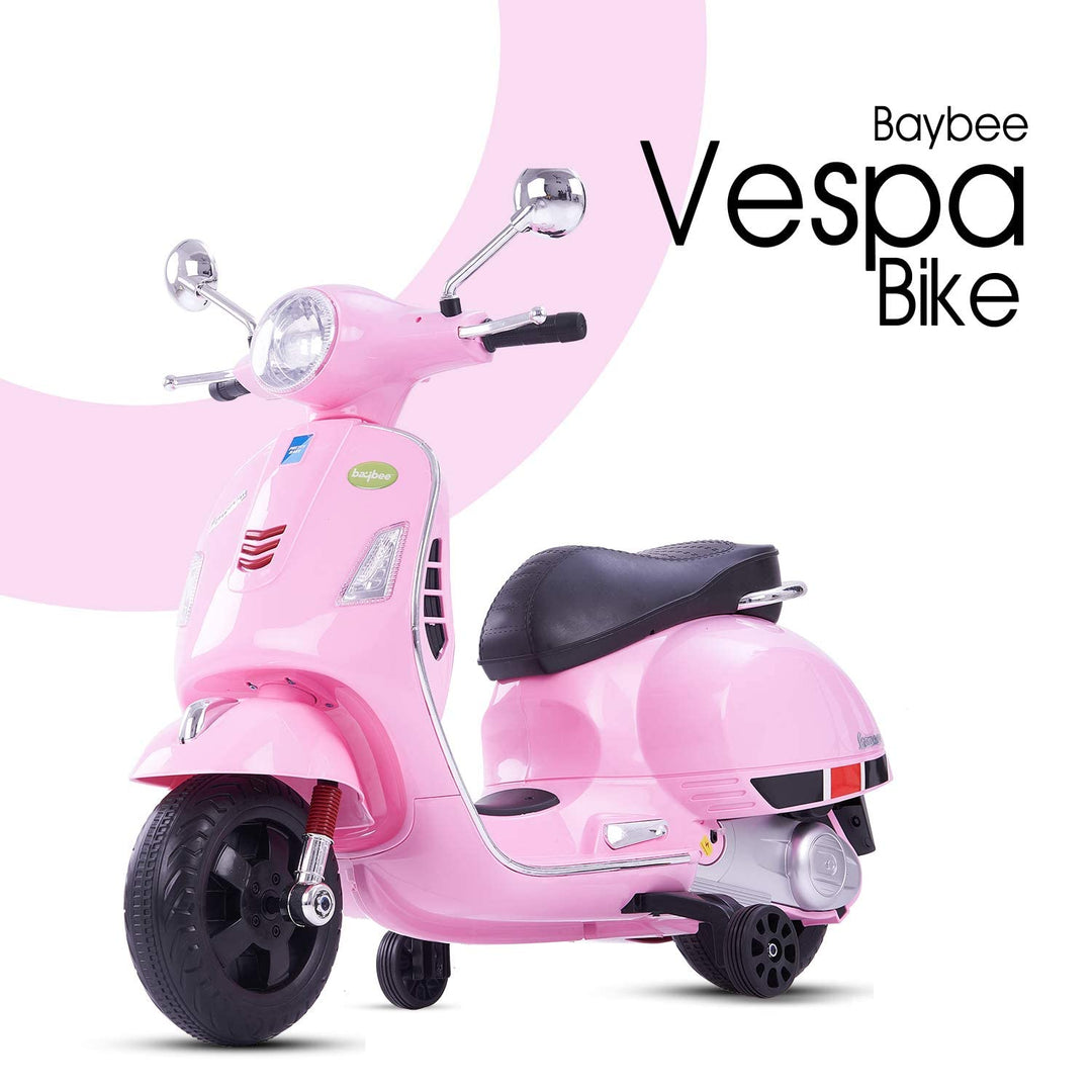 Vespa Battery Operated Ride-on Bike With LED Lights & Music Functions Kids Ride on Toys -Baby Rechargeable Electric Bike Toy Scooter for Kids to Drive Boys & Girls 2-5 Years