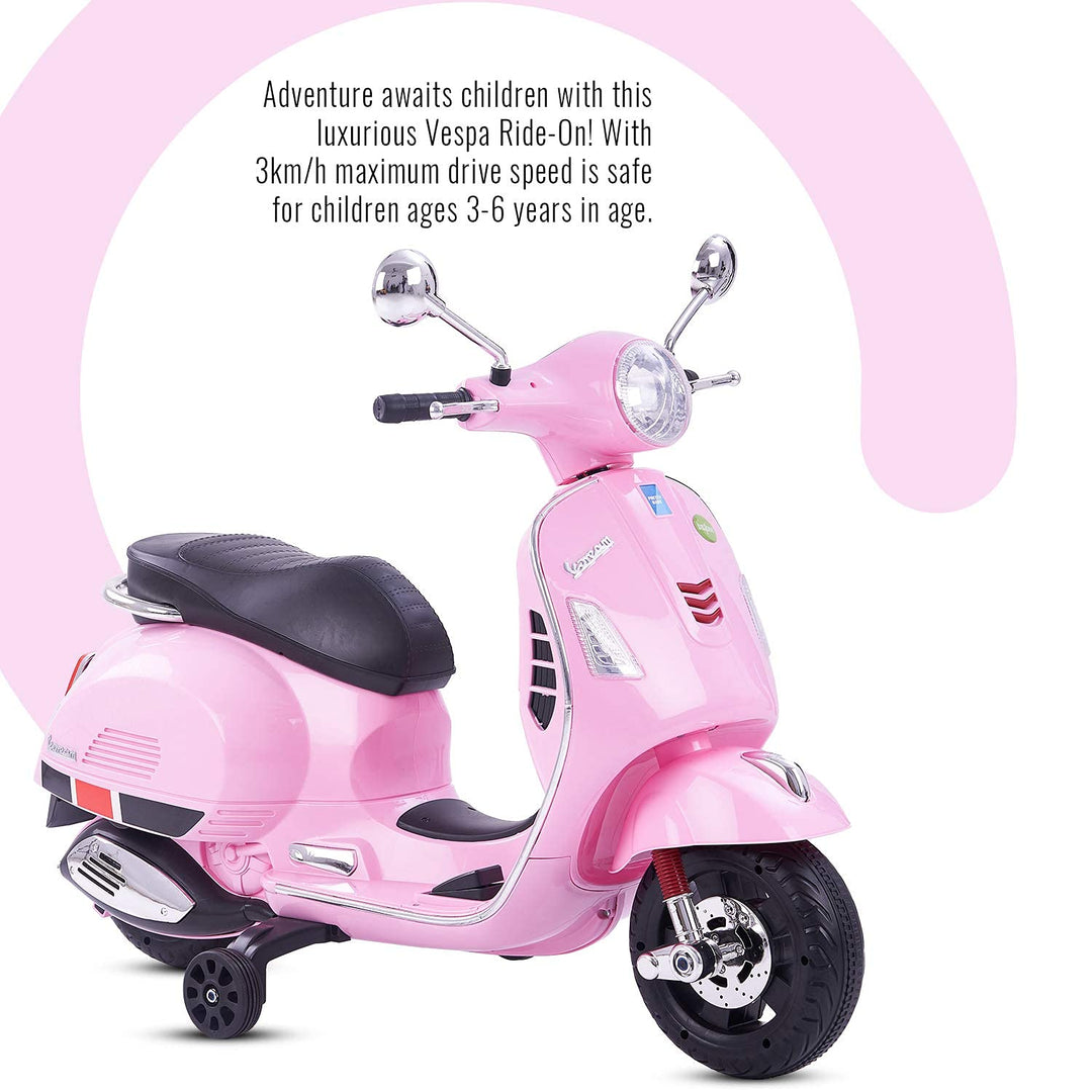 Vespa Battery Operated Ride-on Bike With LED Lights & Music Functions Kids Ride on Toys -Baby Rechargeable Electric Bike Toy Scooter for Kids to Drive Boys & Girls 2-5 Years