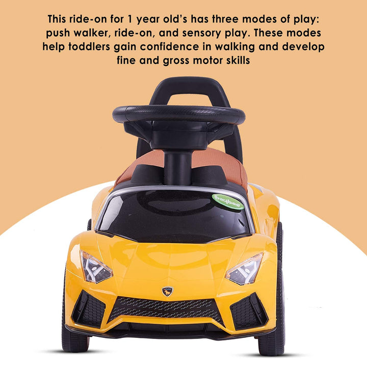 Lambo Baby Ride On car for Kids/Toddlers Children Push Ride On Car for Boys and Girls - Twist, Turn, Wiggle for Endless Fun