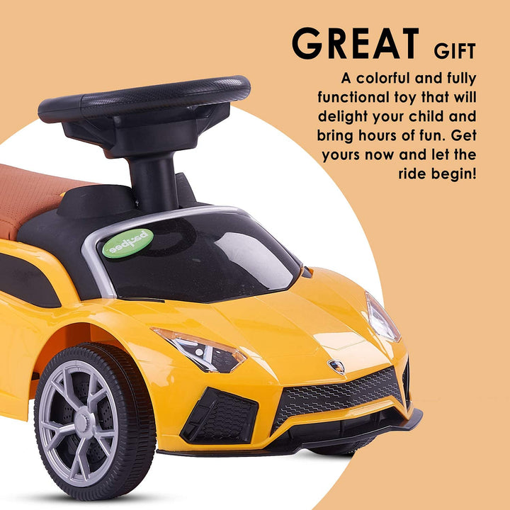 Lambo Baby Ride On car for Kids/Toddlers Children Push Ride On Car for Boys and Girls - Twist, Turn, Wiggle for Endless Fun