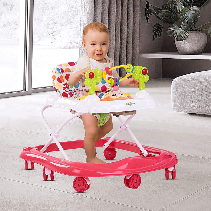 Round Baby Walker for Kids | Music & Light Function with 3 Position Height Adjustable Kids Walker, Fun Toys & Activities for Babies