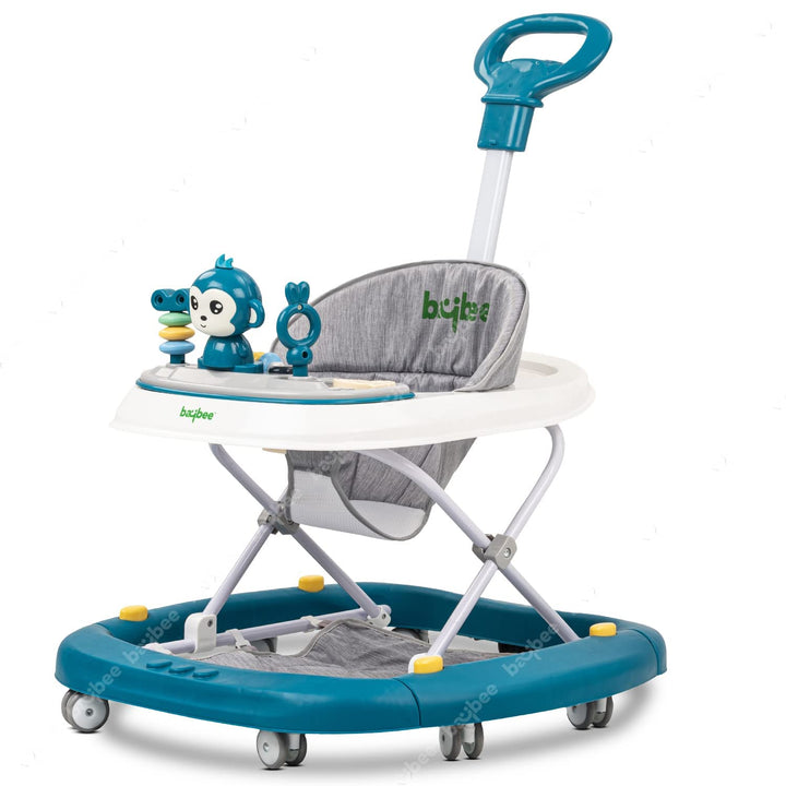 Round Baby Walker for Kids | Baby Walker with Parental Push Handle Walker