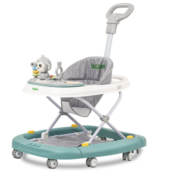 Round Baby Walker for Kids | Baby Walker with Parental Push Handle Walker