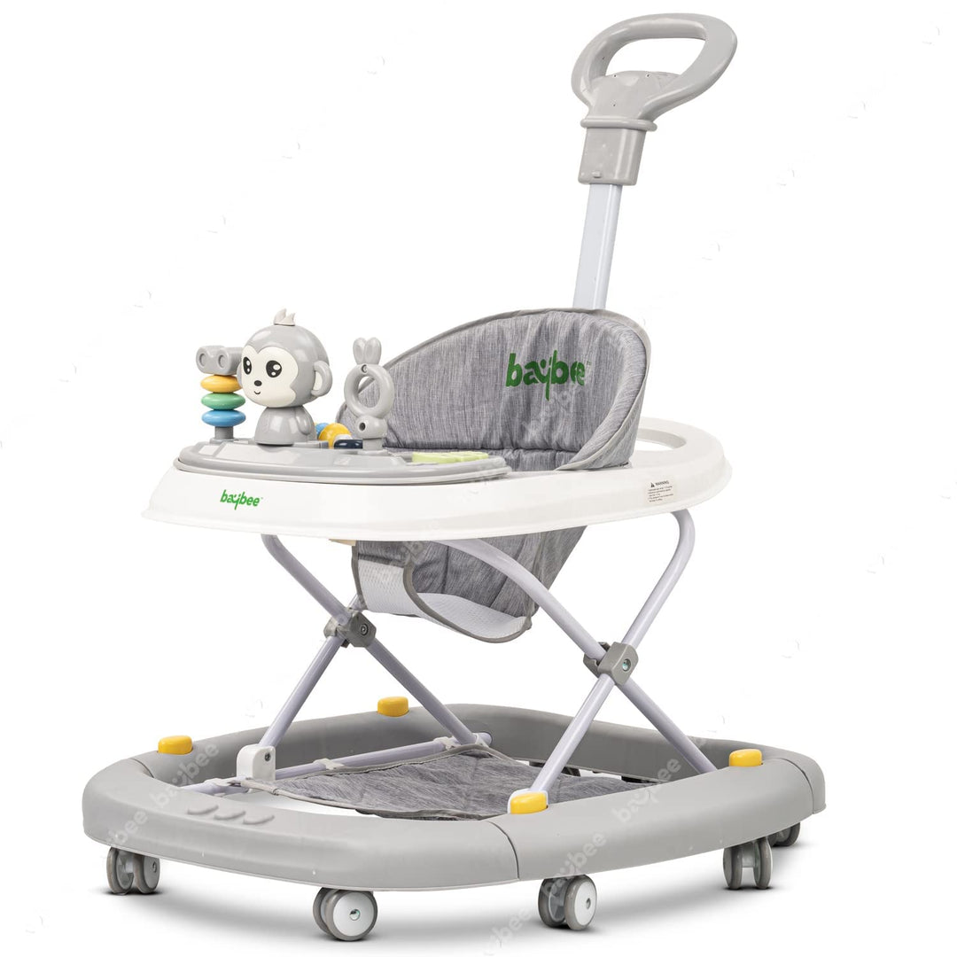 Round Baby Walker for Kids | Baby Walker with Parental Push Handle Walker