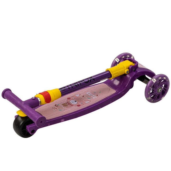 Skate Scooter for Kids 3 Wheel Lean to Steer 3 Adjustable Height with Suspension Scooters for Kids Boys & Girls 3+ Years