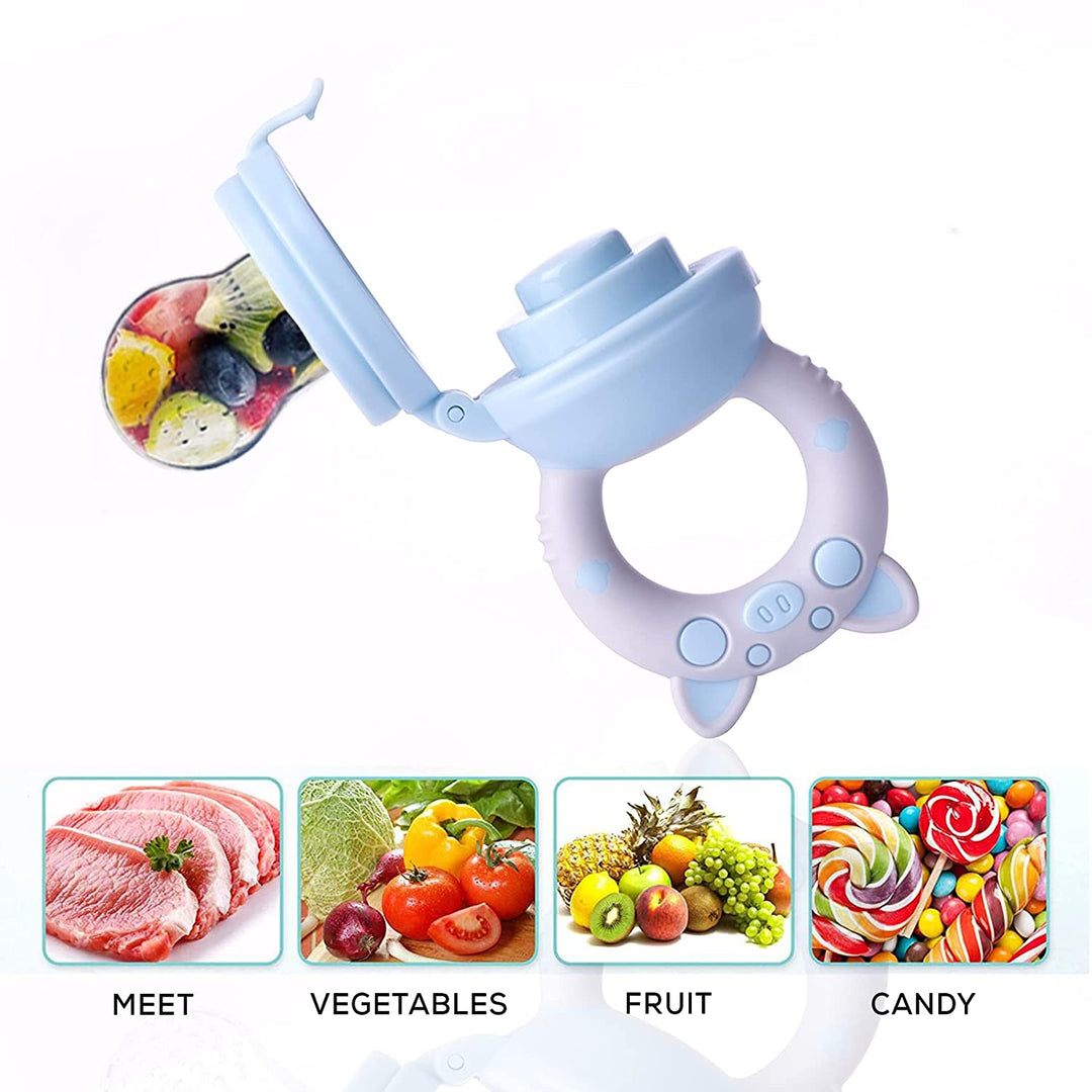 Premium Organic/Fresh Food and Fruit Nibbler Feeder for baby 6 to 24 Months Infant Newborn Baby Grip Feeder to Push Food