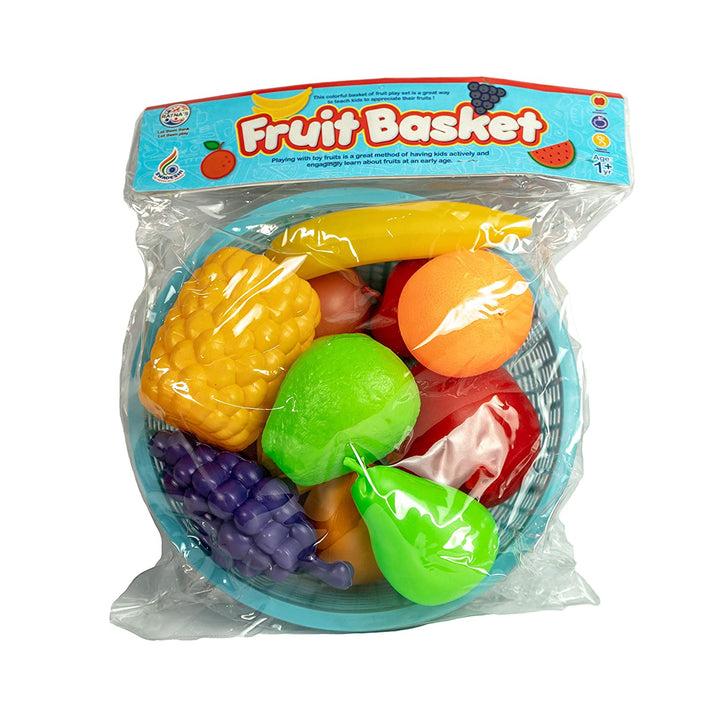 Ratna's Premium Quality Fruit Set Basket (Multicolour) for Kids 12 Pieces. Let Your Child Learn About Different Fruits and recognise Them.