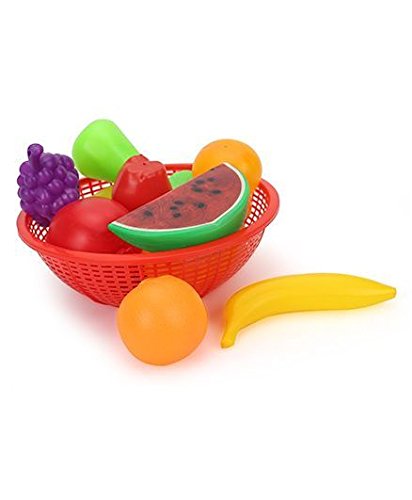 Ratna's Premium Quality Fruit Set Basket (Multicolour) for Kids 12 Pieces. Let Your Child Learn About Different Fruits and recognise Them.