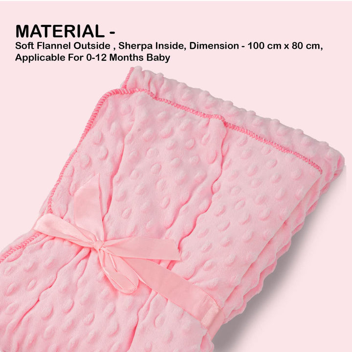 Premium Newborn Baby Muslin Swaddle Blanket Soft Cotton Baby Wrapper for Girls/Boys 100*75cm (Pink)