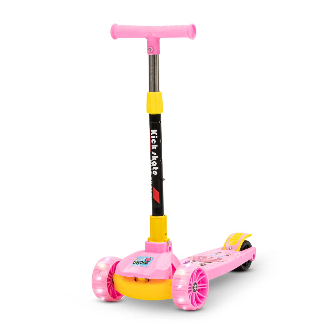 Kick Scooter for Kids, Smart 3 Wheel Kids Scooter with 4 Height Adjustable Handle, Skate Scooter for Kids 3 to 6 Years Boys Girls