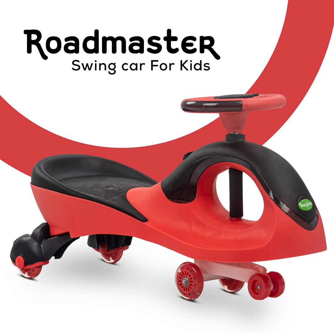 Baby Swing Cars for Kids Magic Car with Steering LED PU Wheels, Music Twister Car for Boys/Girls