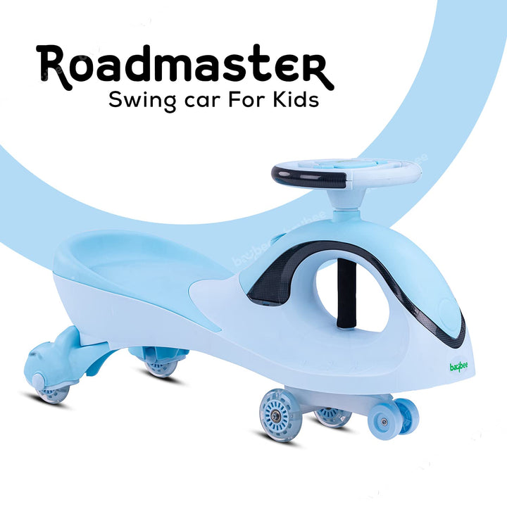 Baby Swing Cars for Kids Magic Car with Steering LED PU Wheels, Music Twister Car for Boys/Girls