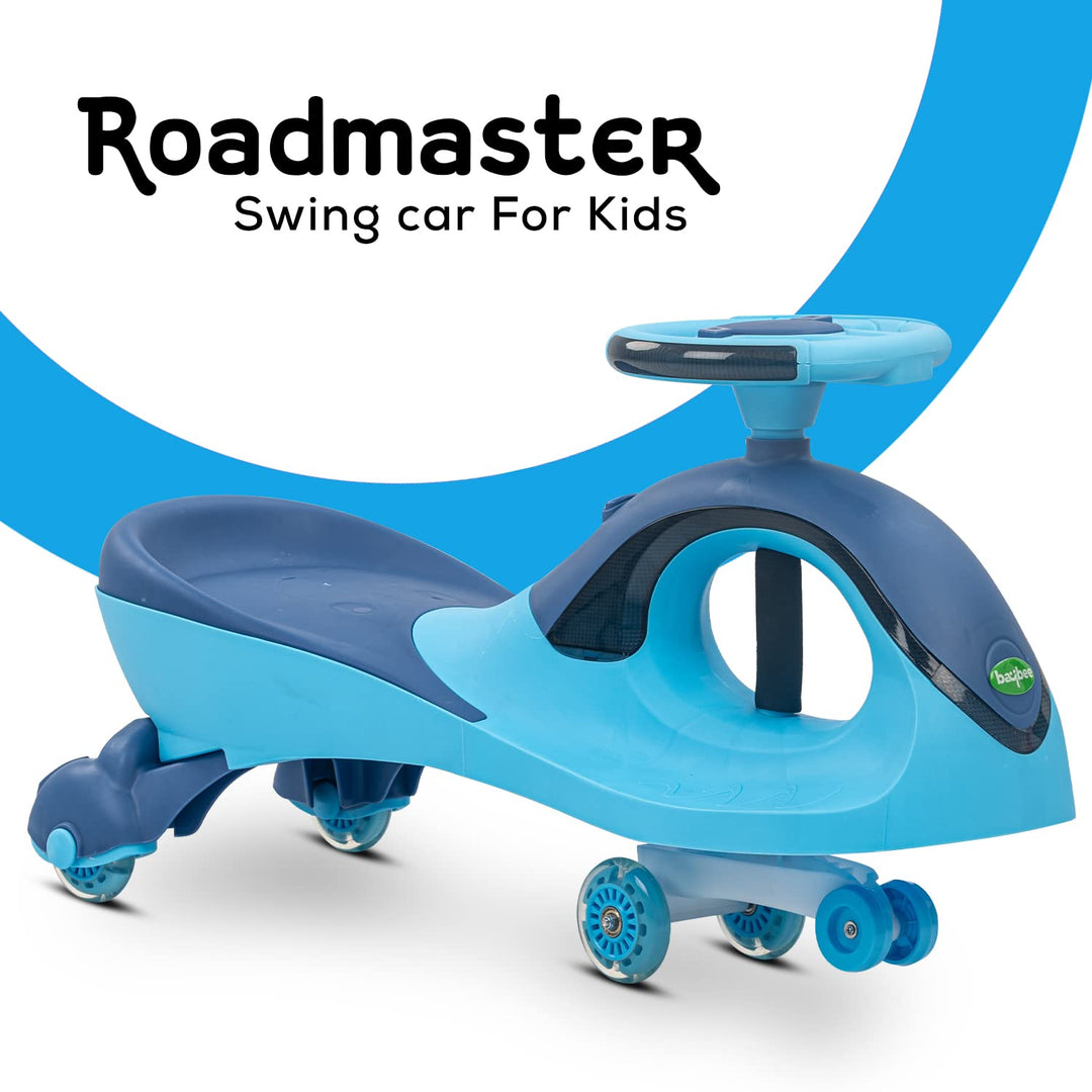 Baby Swing Cars for Kids Magic Car with Steering LED PU Wheels, Music Twister Car for Boys/Girls