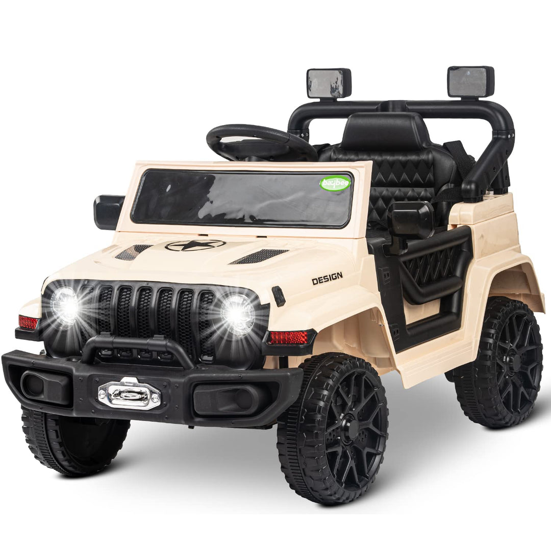 Thrax Kids Electric Jeep Car with Light, USB, Music Battery Operated Jeep