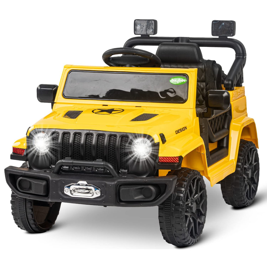 Thrax Kids Electric Jeep Car with Light, USB, Music Battery Operated Jeep