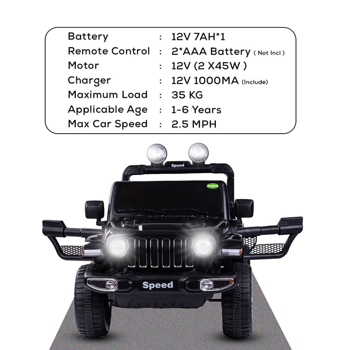 Robicun Baby Rechargeable Battery Operated Electric Ride-On Jeep car for Kids