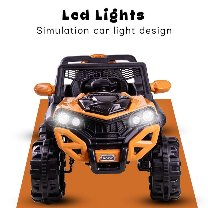 Dodge Baby/Kids Racing Car to Drive, Rechargeable 12V Battery Operated Ride-On Car for Kids with Music Player, Lights Kids Electric RC Jeep Car for Boys & Girls 2-6 Years