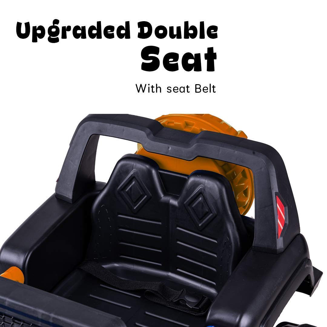 Dodge Baby/Kids Racing Car to Drive, Rechargeable 12V Battery Operated Ride-On Car for Kids with Music Player, Lights Kids Electric RC Jeep Car for Boys & Girls 2-6 Years