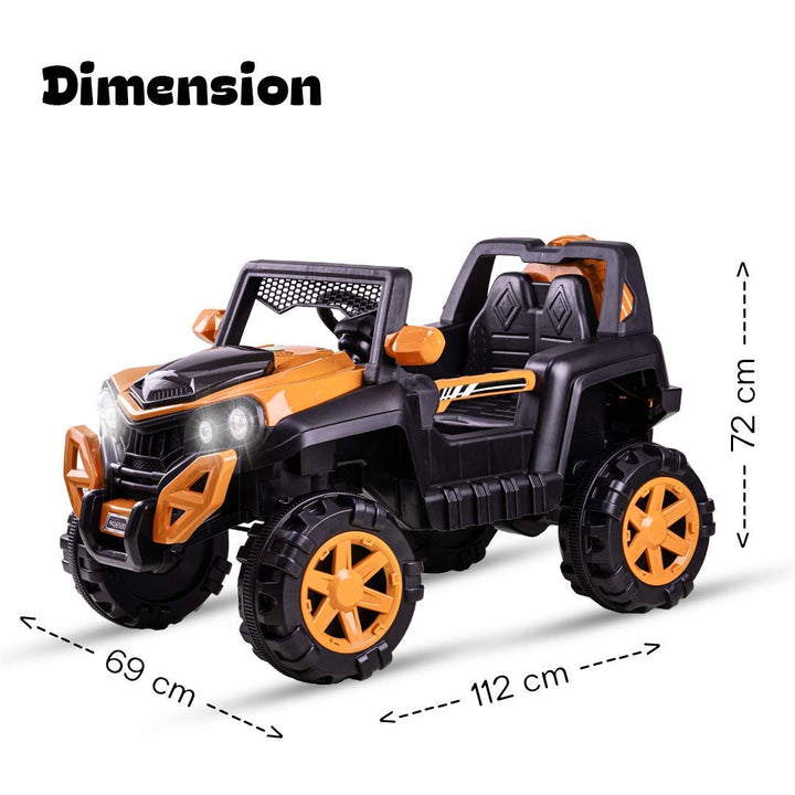 Dodge Baby/Kids Racing Car to Drive, Rechargeable 12V Battery Operated Ride-On Car for Kids with Music Player, Lights Kids Electric RC Jeep Car for Boys & Girls 2-6 Years