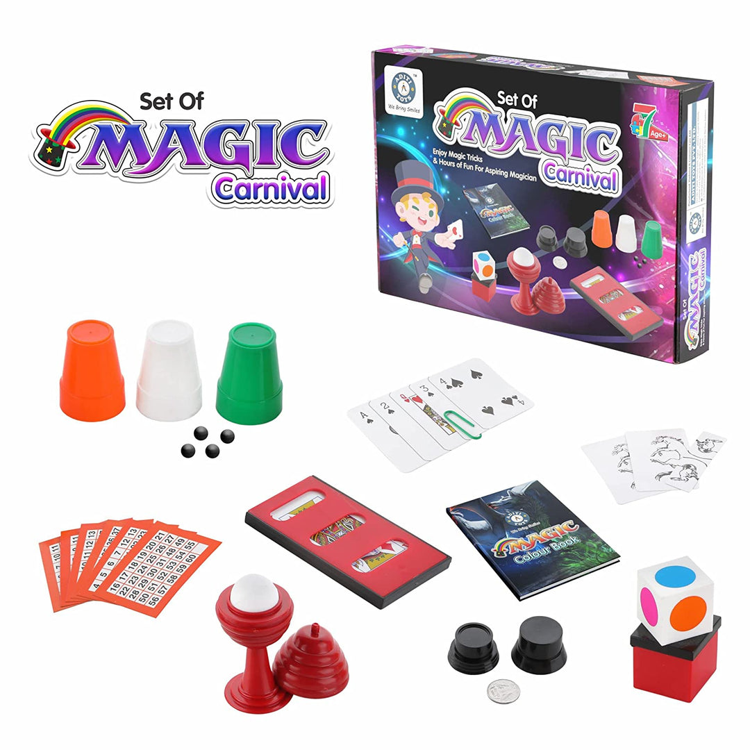 Magic Game Set of Magic Carnival for Hours of Fun for Aspiring Magician Age 7+Years