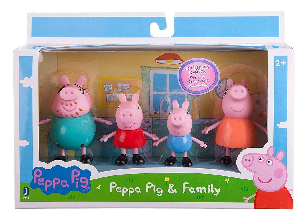 Pig Family Set of 4 Best Gift for Kids - Peppa Pig, George, Daddy Pig, Mommy Pig Pretend Play Set for Kids