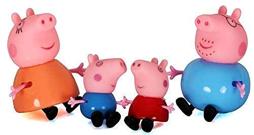 Pig Family Set of 4 Best Gift for Kids - Peppa Pig, George, Daddy Pig, Mommy Pig Pretend Play Set for Kids