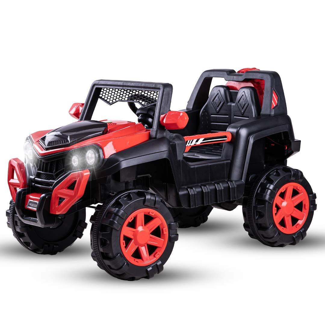 Dodge Baby/Kids Racing Car to Drive, Rechargeable 12V Battery Operated Ride-On Car for Kids with Music Player, Lights Kids Electric RC Jeep Car for Boys & Girls 2-6 Years