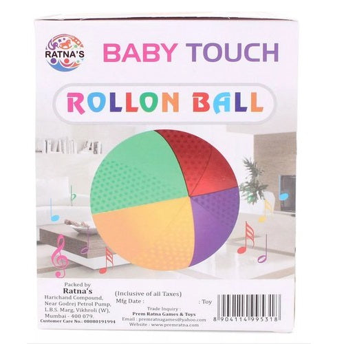 Ratna's Musical Rollon Ball for Baby/Infants Shape Sorting Sorter Toys for Kids Age 3+ Months