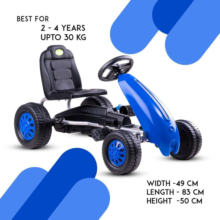 Cruiser Pro Pedal Go Kart Racing Ride on Kids Car, Baby Car with High Backrest Seat, Pedal | Ride On Kids Baby Car Go Kart Tricycle | Go Kart Car for Kids to Drive 2-4 Years Boys Girls