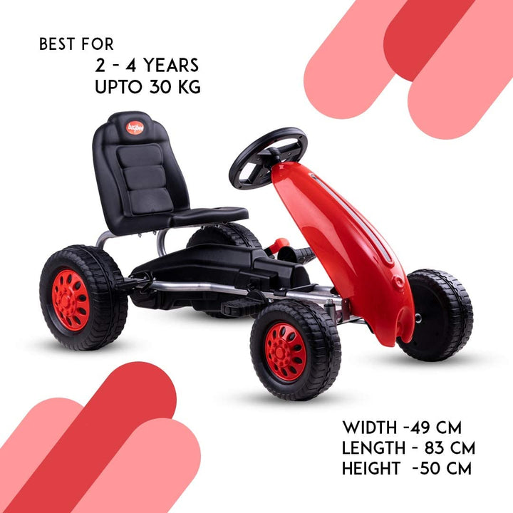 Cruiser Pro Pedal Go Kart Racing Ride on Kids Car, Baby Car with High Backrest Seat, Pedal | Ride On Kids Baby Car Go Kart Tricycle | Go Kart Car for Kids to Drive 2-4 Years Boys Girls