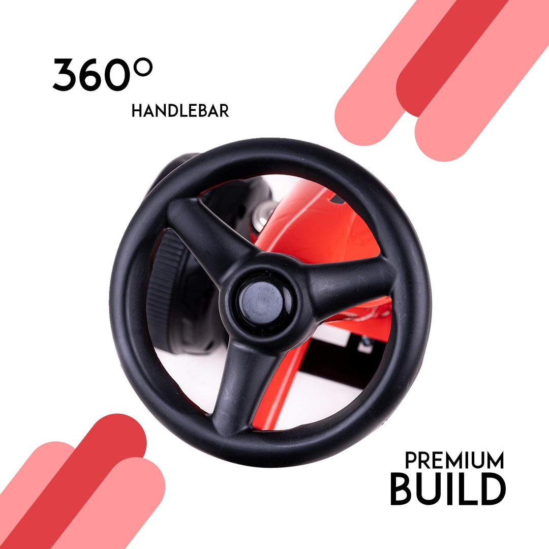 Cruiser Pro Pedal Go Kart Racing Ride on Kids Car, Baby Car with High Backrest Seat, Pedal | Ride On Kids Baby Car Go Kart Tricycle | Go Kart Car for Kids to Drive 2-4 Years Boys Girls