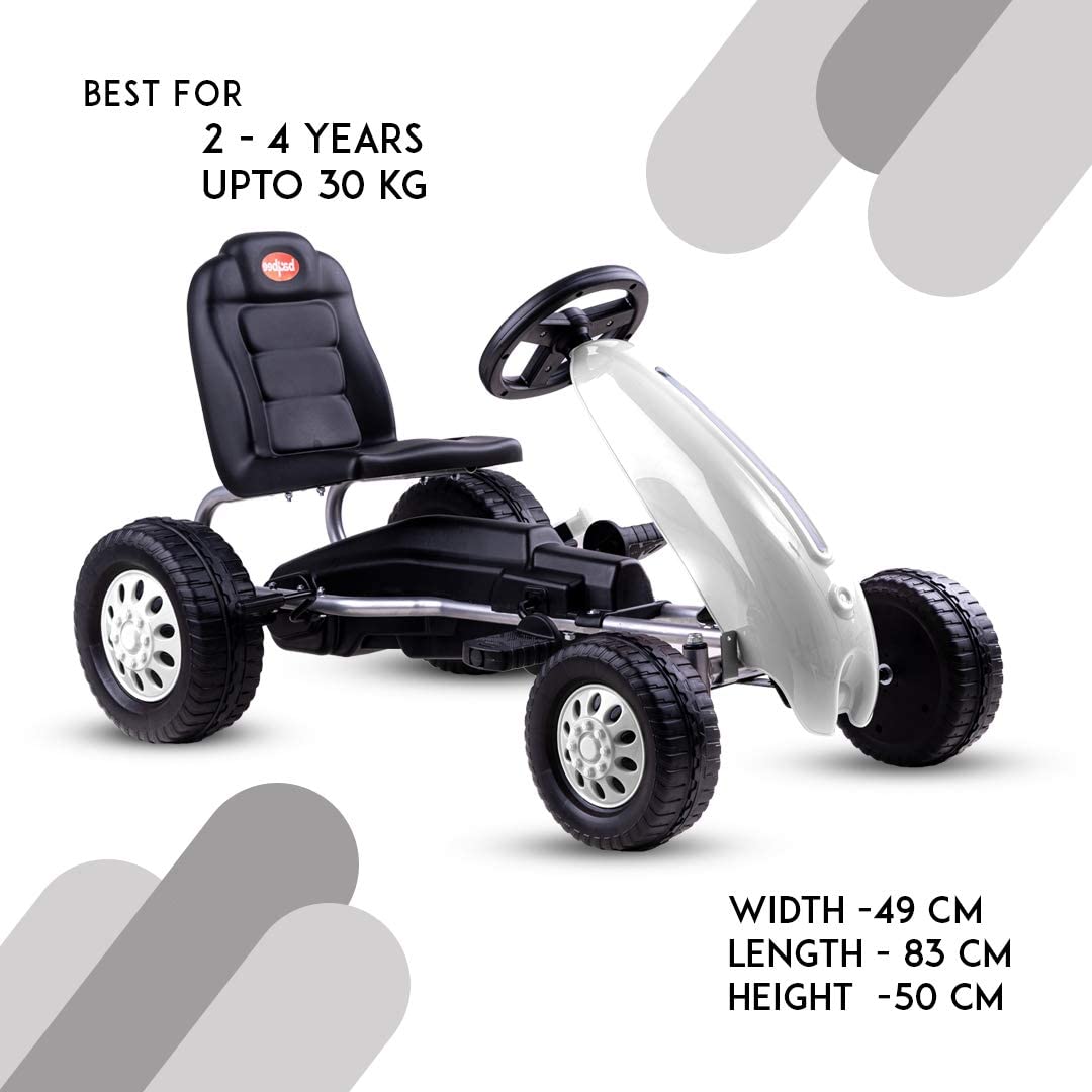 Cruiser Pro Pedal Go Kart Racing Ride on Kids Car, Baby Car with High Backrest Seat, Pedal | Ride On Kids Baby Car Go Kart Tricycle | Go Kart Car for Kids to Drive 2-4 Years Boys Girls