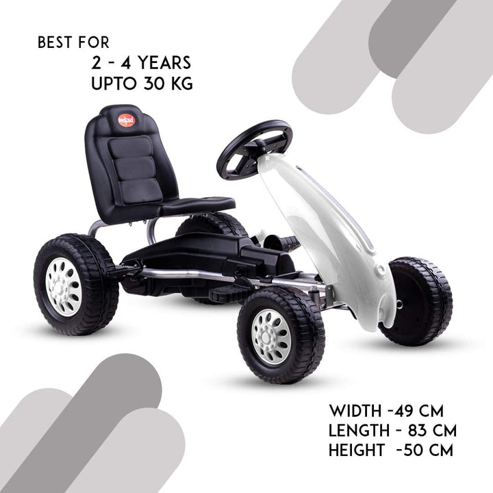 Cruiser Pro Pedal Go Kart Racing Ride on Kids Car, Baby Car with High Backrest Seat, Pedal | Ride On Kids Baby Car Go Kart Tricycle | Go Kart Car for Kids to Drive 2-4 Years Boys Girls