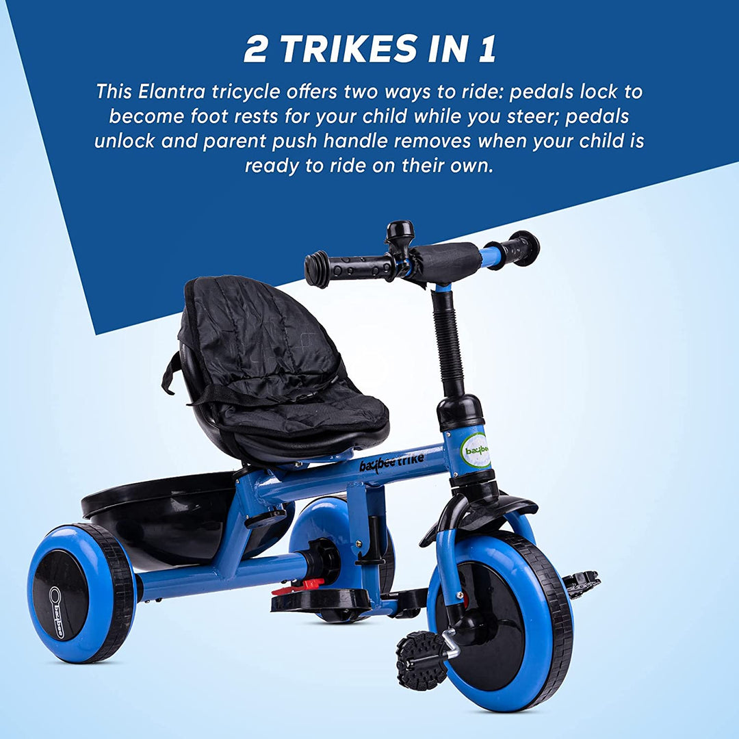 Elantra 2 in 1 Convertible Kids Tricycle, Baby Tricycle Trikes with Adjustable