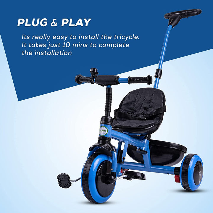 Elantra 2 in 1 Convertible Kids Tricycle, Baby Tricycle Trikes with Adjustable